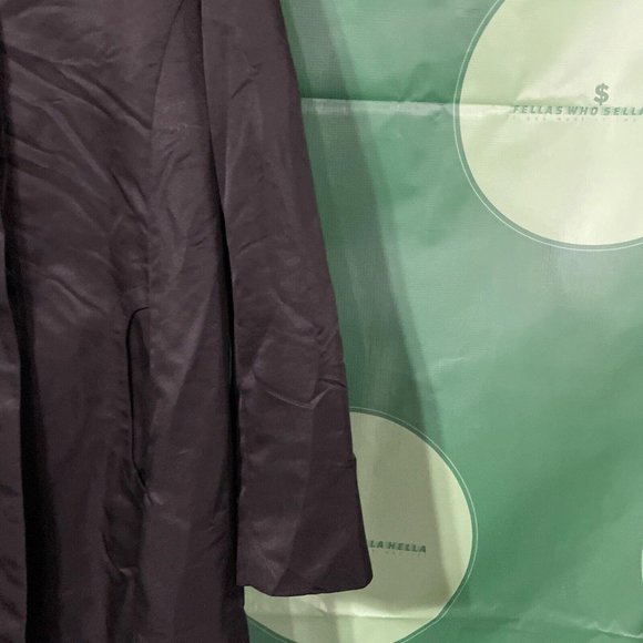 JONES NEW YORK Women's swing style button front rainjacket  in BLACK sz L - EUC - Picture 4 of 8